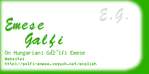 emese galfi business card